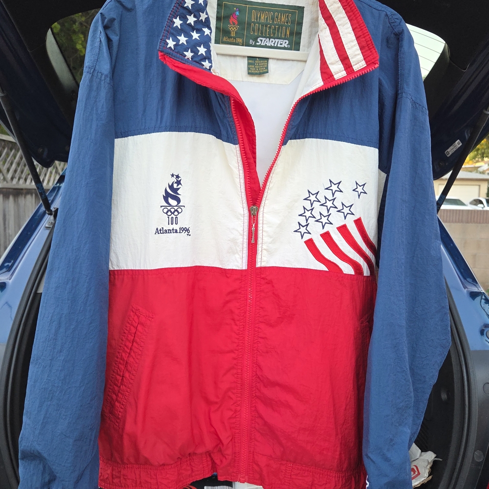 STARTER Red, White, and Blue Windbreaker